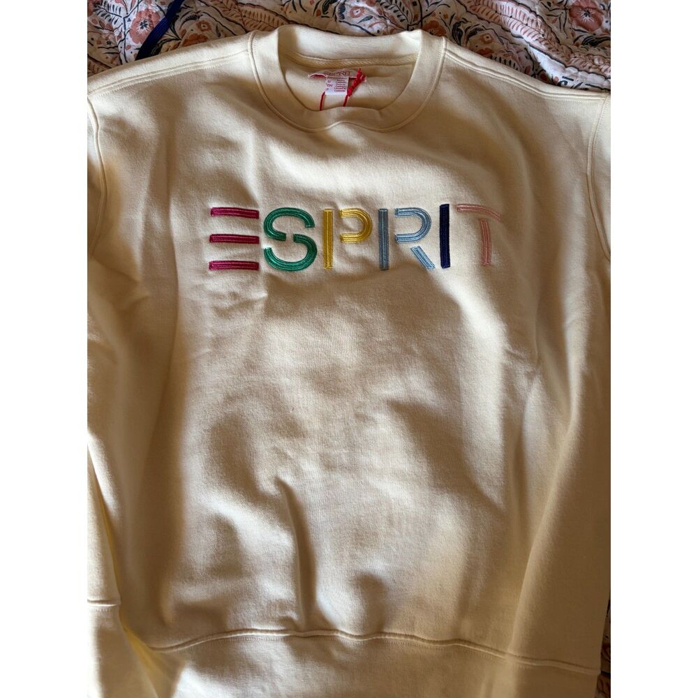 NWT Cream Color Esprit Viral Sweatshirt Size Small